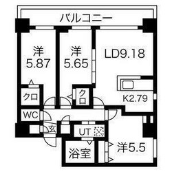 コローレ知事公館前の物件間取画像